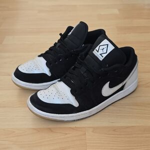 Nike Air Jordan 1 Low SE Retro Diamond Shorts Black White DH6931-001 Size 8